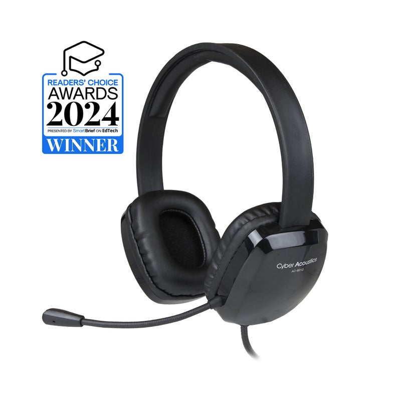 Cyber Acoustics Stereo USB Headset (AC-6012), Unidirectional Microphone with Flexible Boom for PC & Mac; In-line audio controls; Perfect for Classroom or Home - Image 2